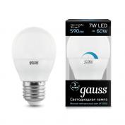 Лампа Gauss LED Globe-dim E27 7W 4100К диммируемая 1/10/100