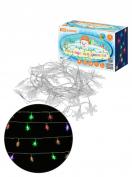 Гирлянда 50LED, 5м, 8 режимов, многоцвет., прозр. шнур, 250 В, TDM