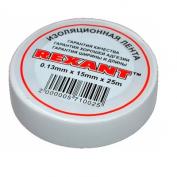 Изолента ПВХ 15мм*25м бел.REXANT(10шт)