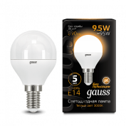 Лампа Gauss LED Globe E27 9.5W 4100K 1/10/50
