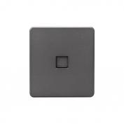 Розетка ROUND компьютерная RJ45 кат6 с/у титан KRANZ