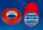Изолента ПВХ 0,135*19мм Красная 20м Uniell(1/10)