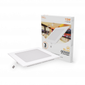 Свет-к Gauss Встраиваемый ультратонкий квадратный LED IP20 15W,170х170х22, Ø155х155,2700K 990лм 1/20