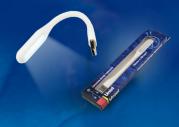 Фонарь Uniel, переносной, прорезиненный корпус, 6 LED, питание от USB-порта, белый.TLD-541