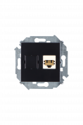 Симон 15 Розетка ТЛФ RJ-11. Черный(20шт)