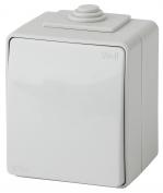 ЭРА Переключатель IP65, 10АХ-250В, ОУ, Эра Эксперт, серый
