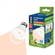 Лампа светодиодная LED-A60-10W/SPFR/E27/CL PLP01WH для растений розов.