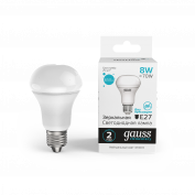 Лампа Gauss LED Elementary R63 E27 8W 4000K 1/10/50