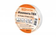 Изолента ПВХ 0,15*19мм белая 20м ТДМ(1/10/180)