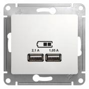 Глосса Роз-ка 2-я USB (5В/2100мА, 2х5В/1050мА) бел.